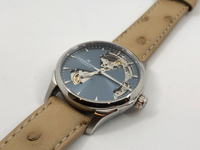 ハミルトン腕時計　ジャズマスター　箱付き　オープンハート　レザーベルト性別タイプメンズ