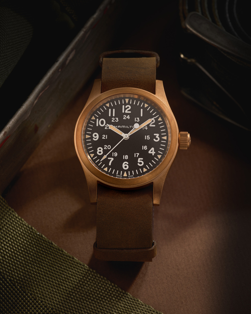 ハミルトン HAMILTON 腕時計 メンズ H69459530 カーキ フィールド メカ ブロンズ 38mm KHAKI FIELD MECHANICAL BRONZE 38mm 手巻き（H-50） ブラックxブラウン アナログ表示